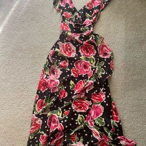Beautiful floral’s dress- ankle length- size 6 - wore it couple of hours only